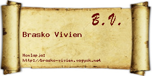 Brasko Vivien névjegykártya